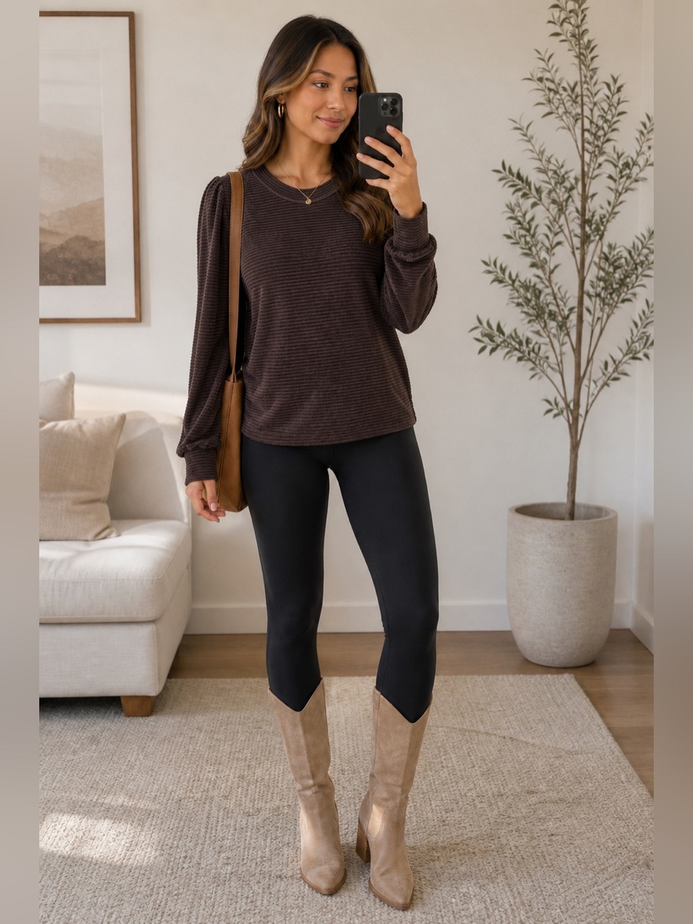 Status by Chenault Brown sweater